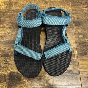 Teva Original Women's M8 Candy Stripe Deep Blue Sandal